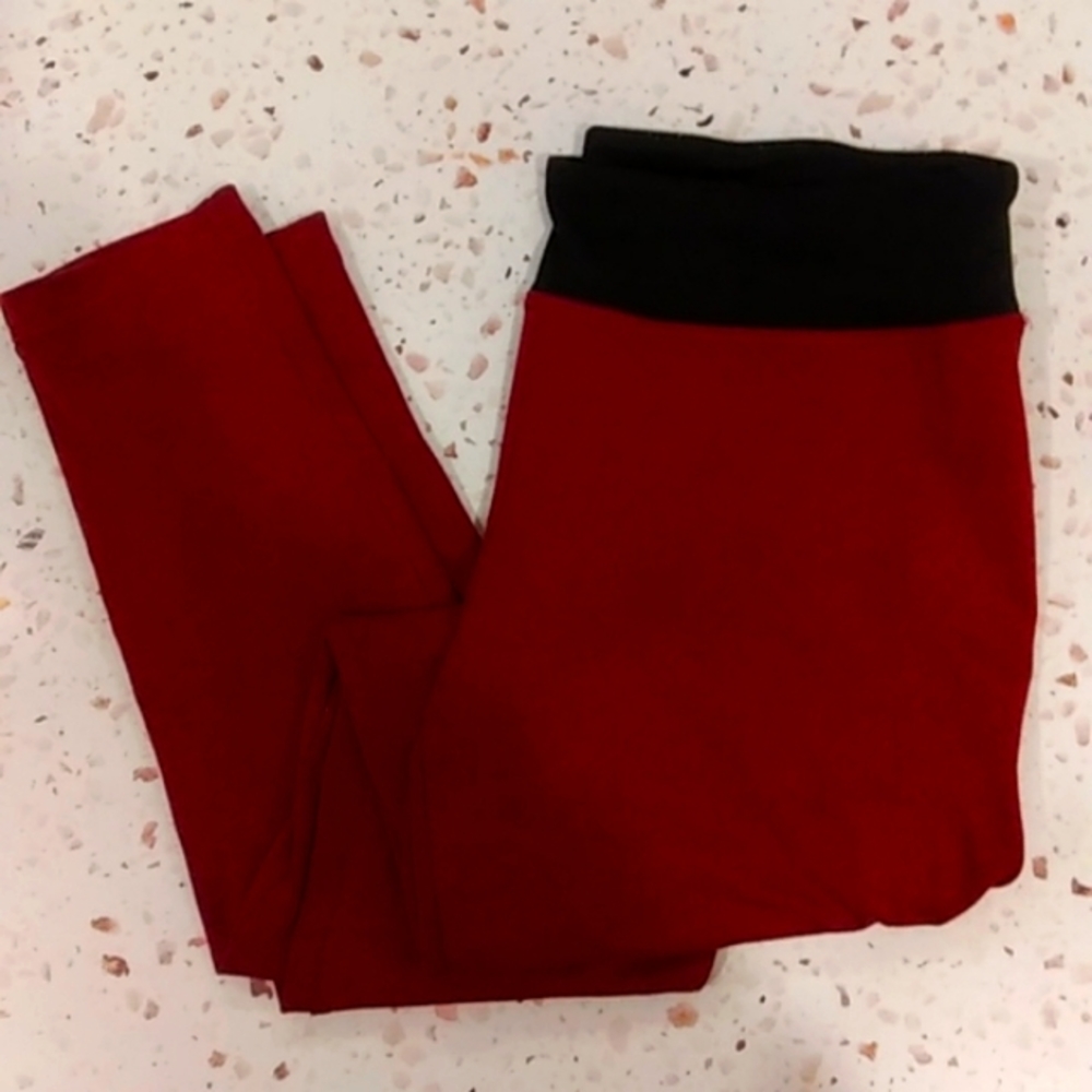 Crivit | Marled Cranberry Active Leggings | M (8-10)